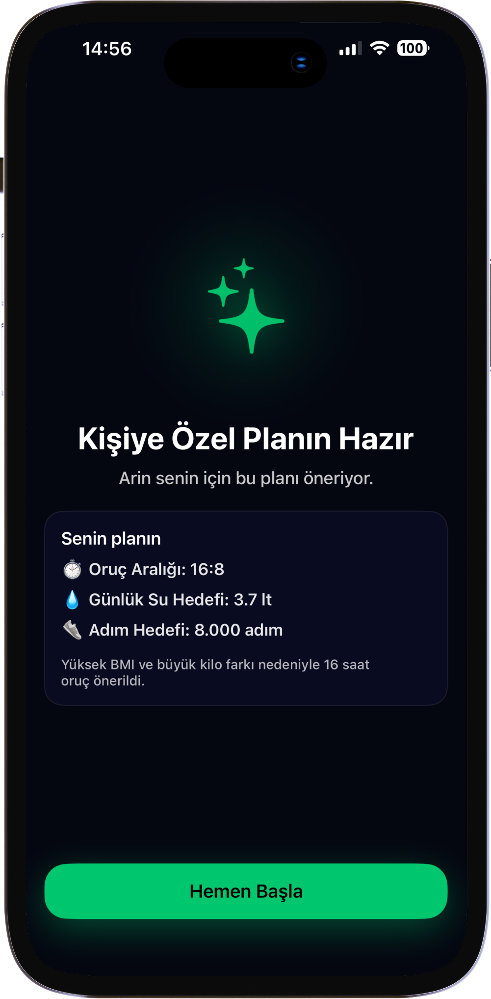 BMI Verilerine Göre Kişiselleştirilmiş Diyet Planı